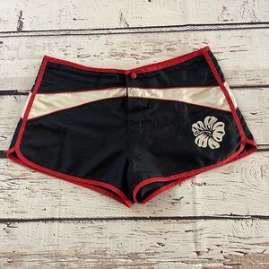 Victoria's Secret Black White Flower Shorts Womens Size Medium‎ Made In Korea